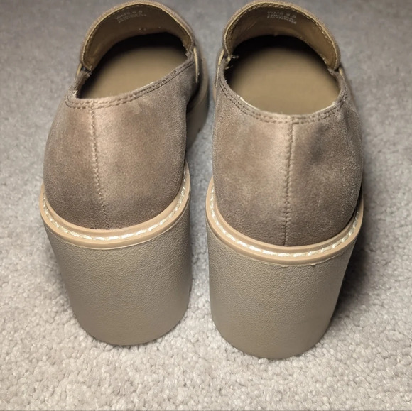 Dolce Vita Temecula Tan Faux Suede Platform Classic Chunky Heel Loafers Size 9.5 - Picture 3 of 10